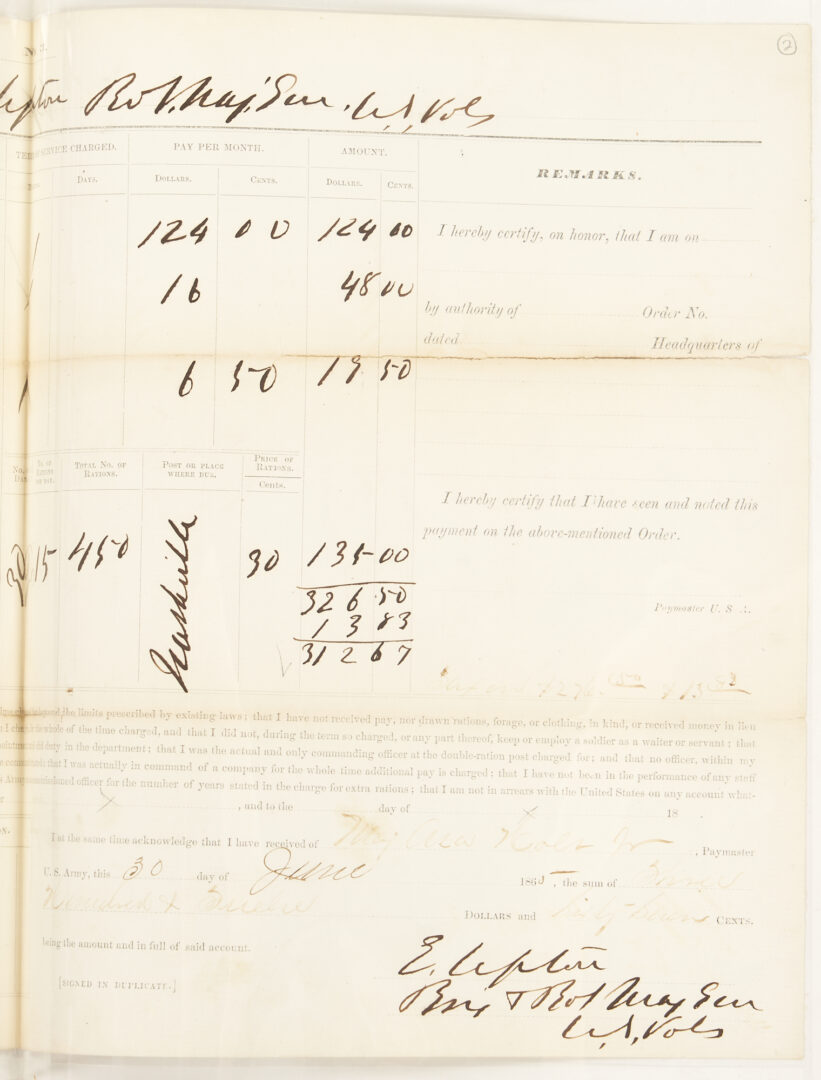 Lot 581: TN Civil War Related Autographs, Ephemera, 11 items