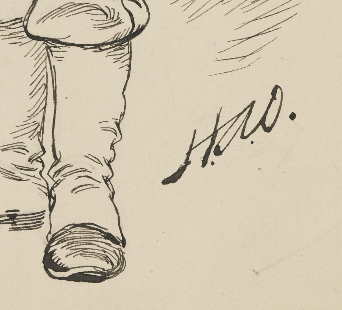 Lot 589: Pair of H.A. Ogden Ink Drawings, Civil War Uniforms, ex-David Rockefeller