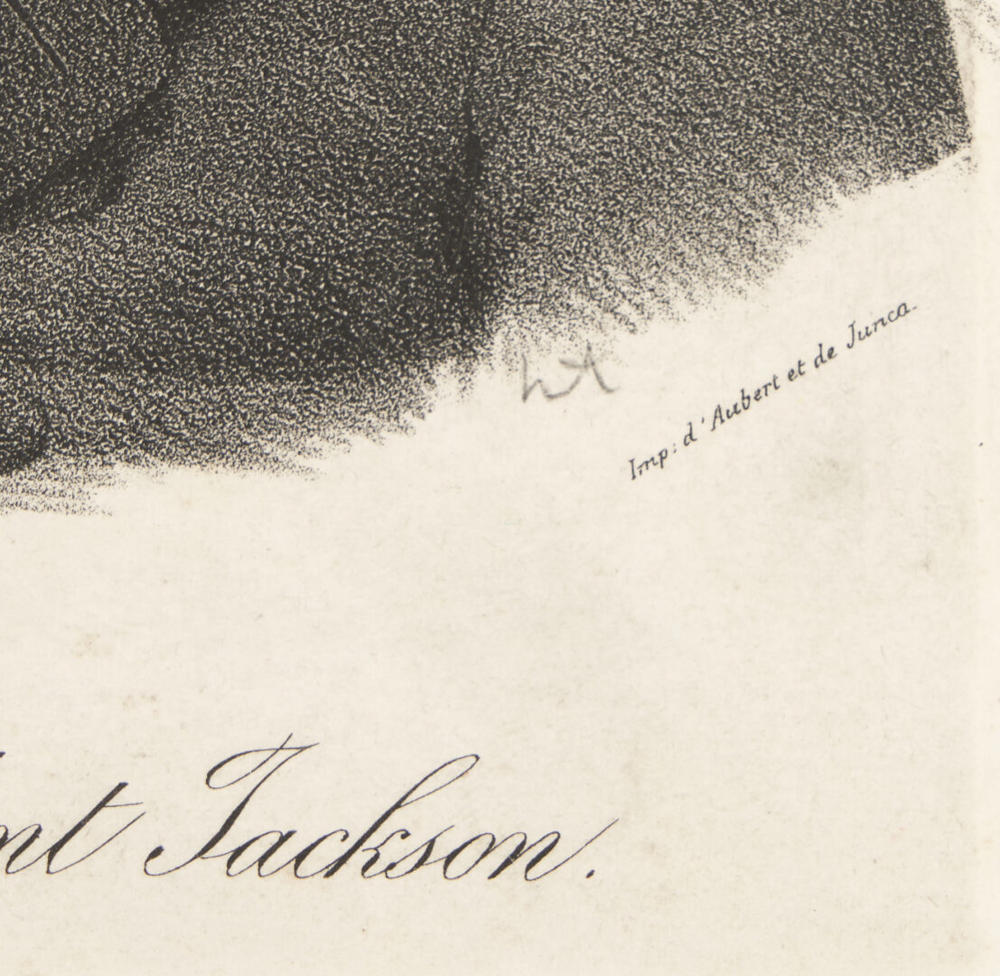 Lot 593: Collection of 24 Andrew Jackson Portrait Prints and related ephemera