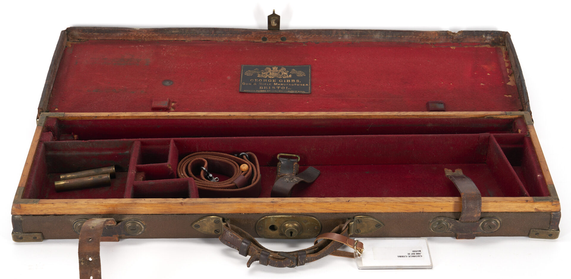 Lot 607: 2 Antique Gun Cases incl. J Graham & Co; George Gibbs