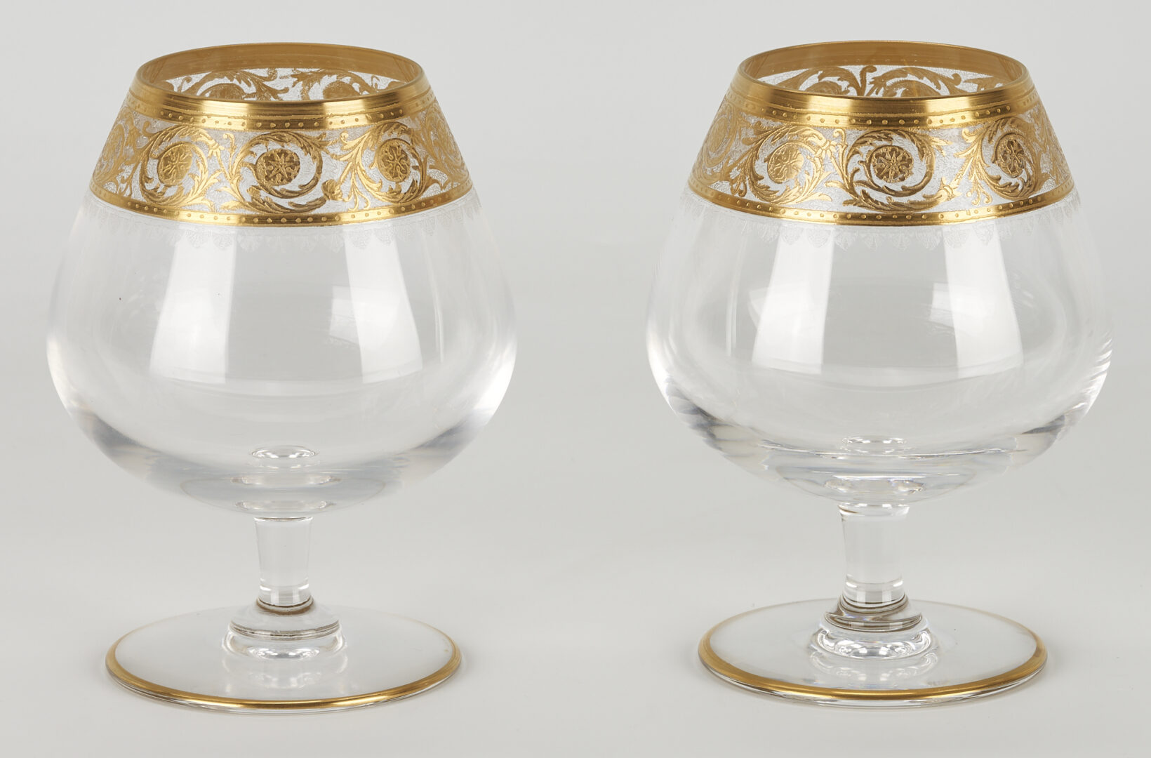 Lot 60: 9 pcs. St Louis Crystal, incl. Tommy DOF Glasses & Thistle Snifters