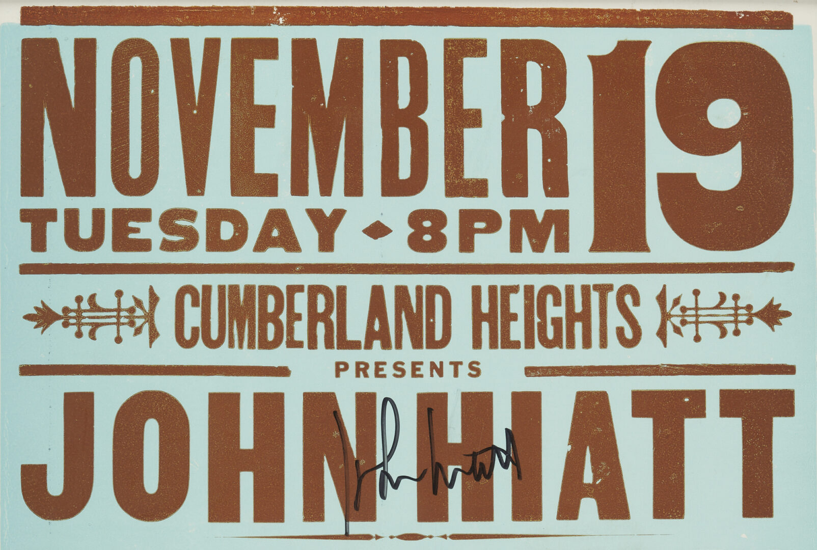 Lot 617: 2 Musician Autographed Hatch Show Print Posters