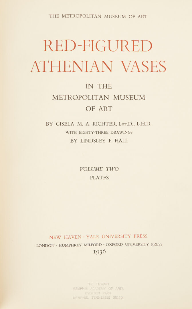 Lot 624: 4 Books: Red-Figured Athenian Vases, Yerkes Oriental Carpets, Antiquities of Benin