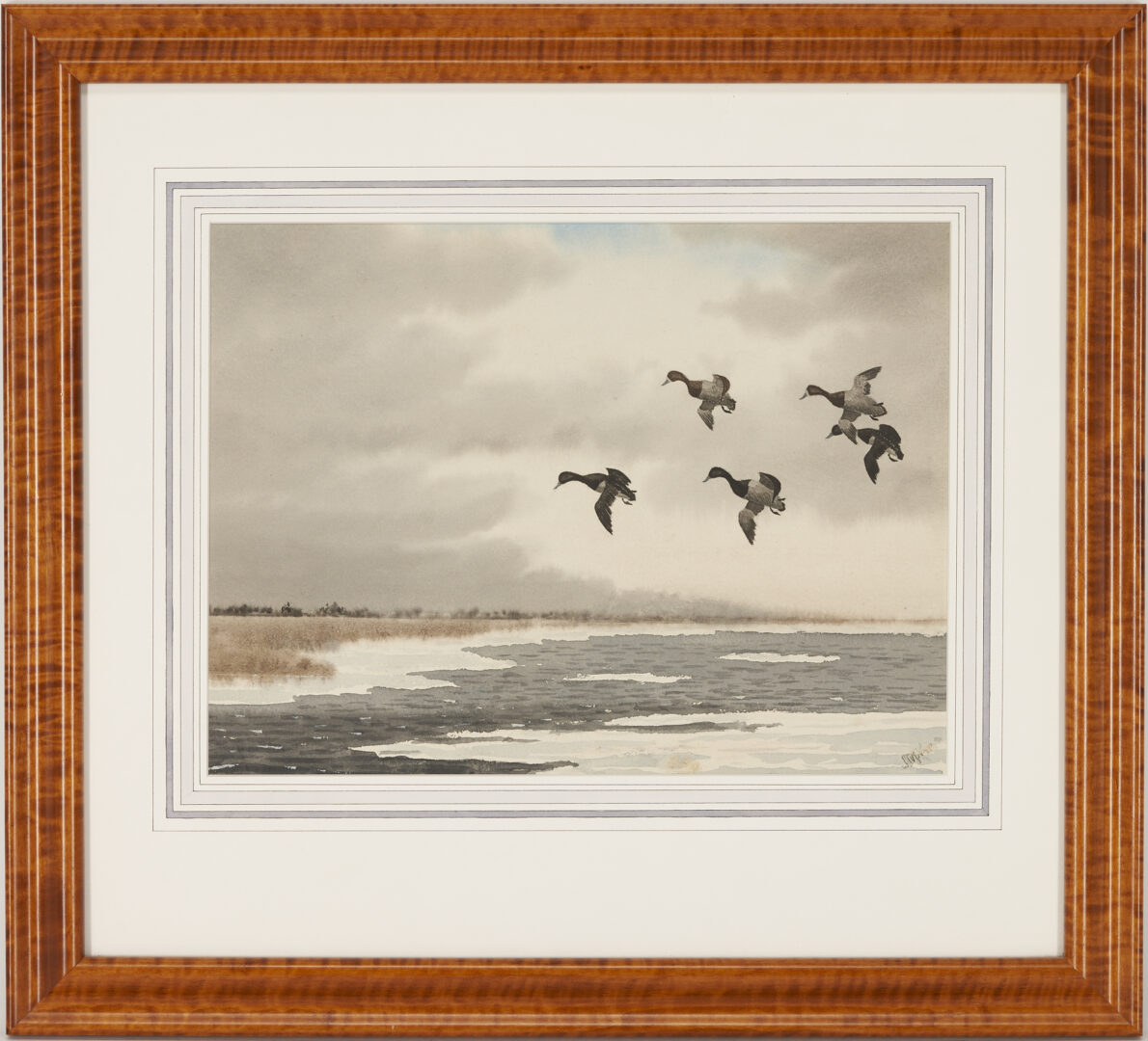 Lot 634: 2 J.D. Knapp W/C Sporting Paintings w/ Ducks Incl. Winter Bluebills