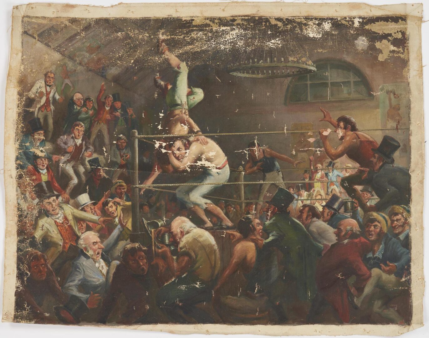 Lot 639: Arthur Sheppard O/C Painting & Drawings, Boxing Matches, 5 pcs.