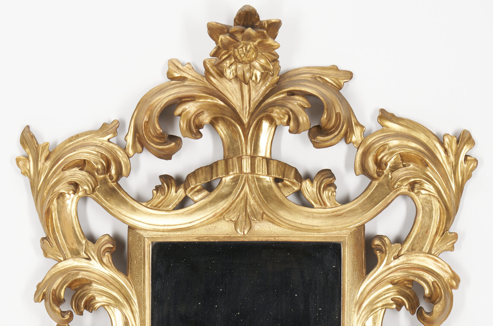 Lot 647: 19th C. Florentine Scrolled Giltwood Mirror