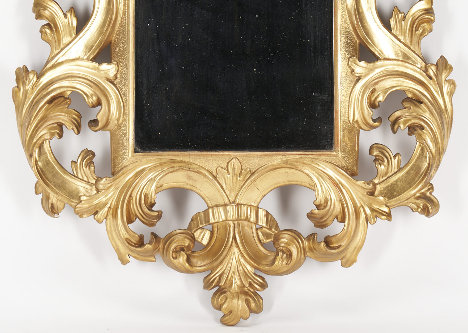 Lot 647: 19th C. Florentine Scrolled Giltwood Mirror
