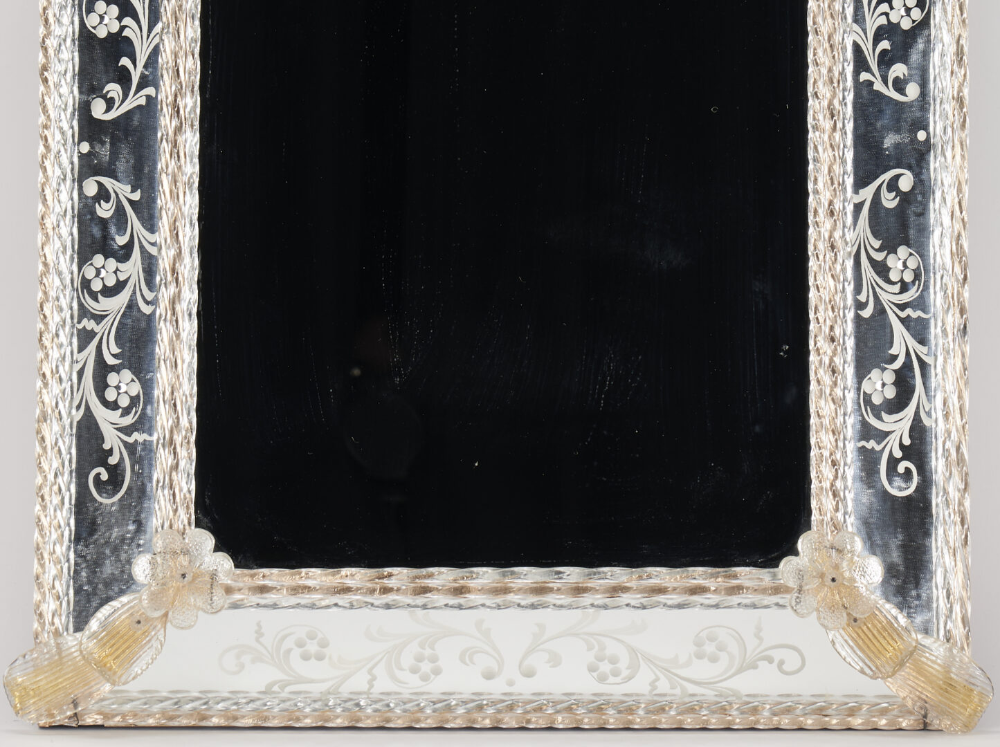 Lot 652: Diminutive Murano Venetian Glass Mirror