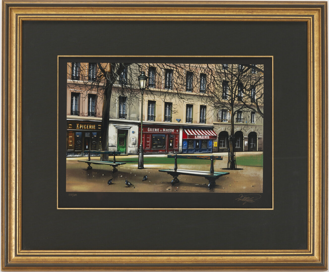 Lot 667: 3 Signed Thomas Pradzynski Prints, Windows of Paris, w/ Catalogue Raisonne