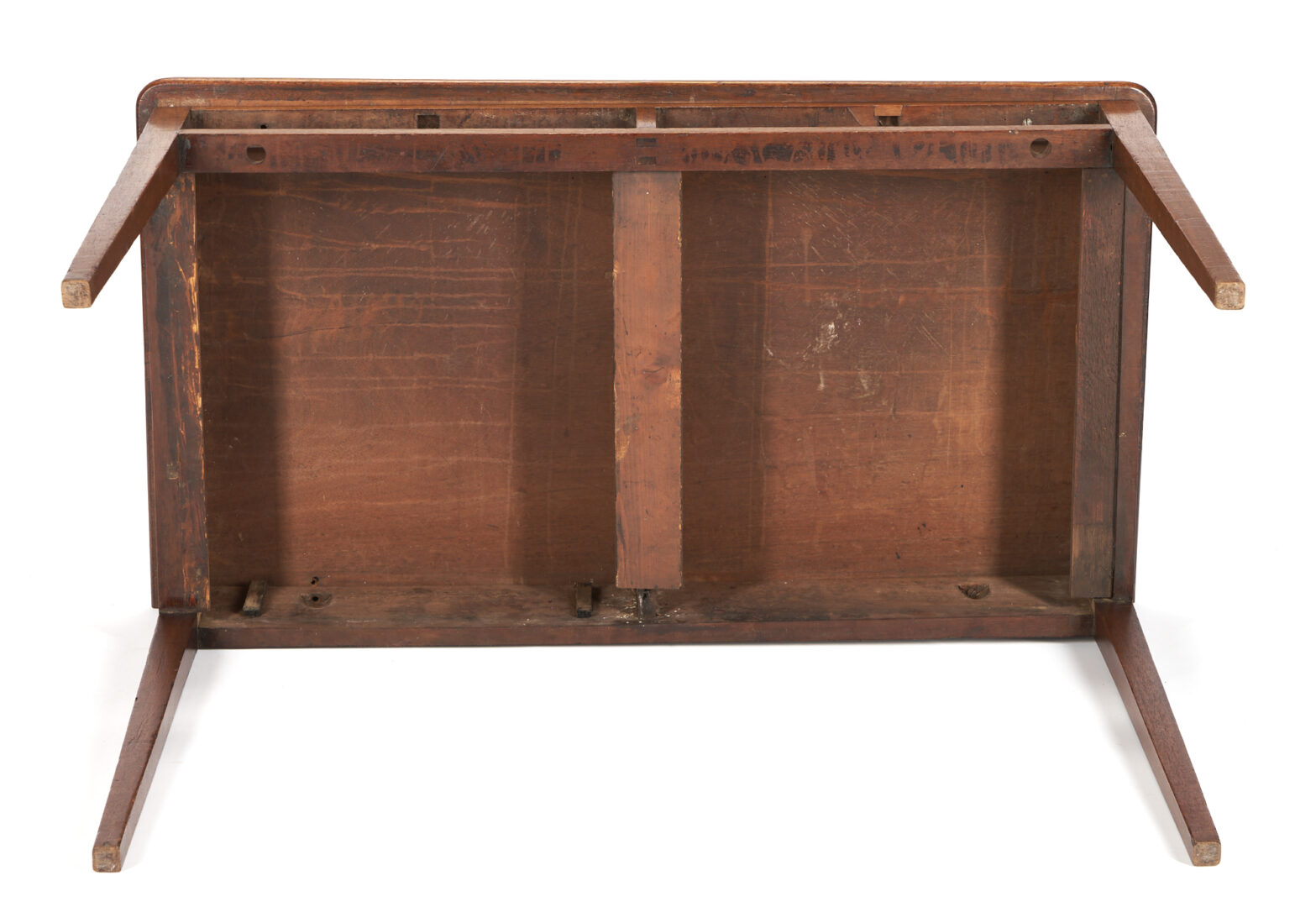 Lot 677: Southern Federal Mahogany 2- Drawer Desk or Writing Table