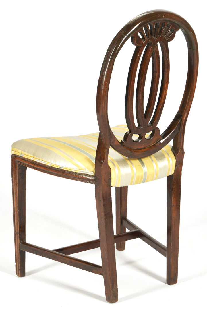 Lot 678: Mahogany Hepplewhite Dining Chair