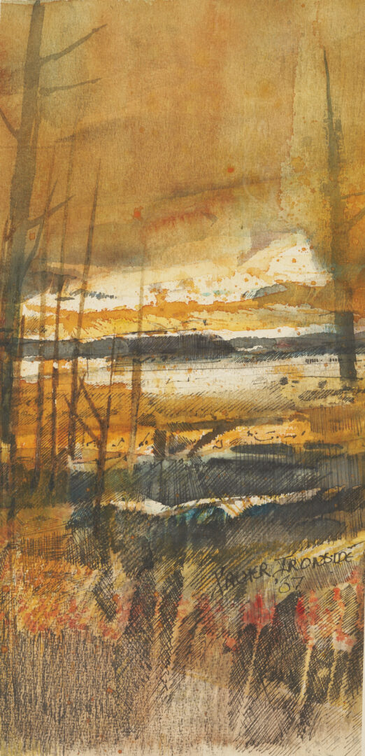 Lot 687: 2 Xavier Ironside Watercolor Landscape Paintings, incl Norris Lake, TN