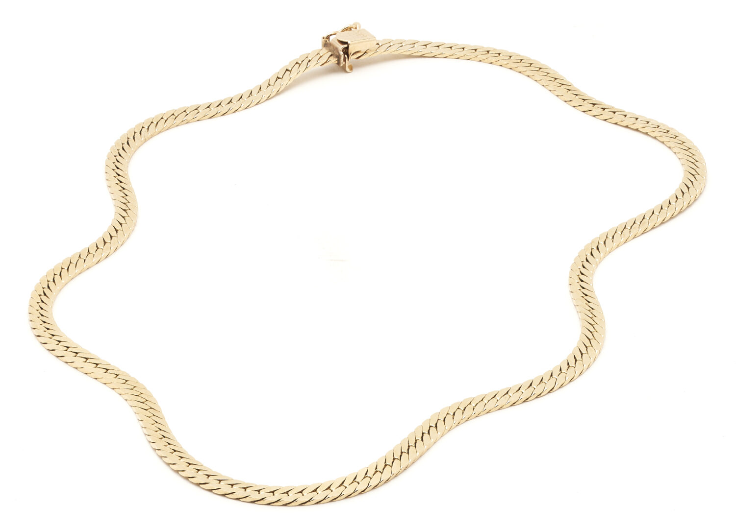 Lot 68: 14K Ladies' Herringbone Necklace