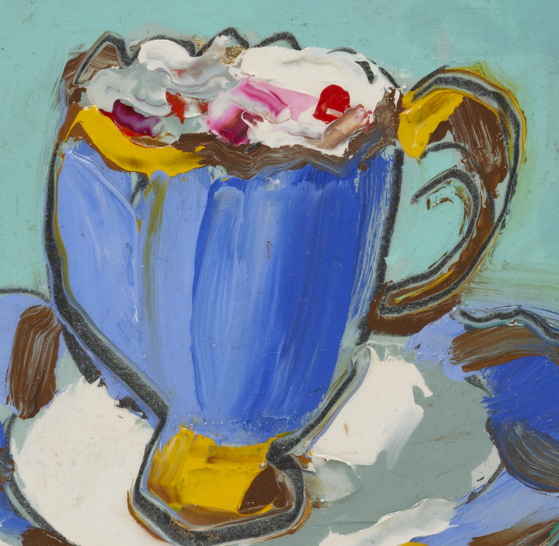 Lot 691: Harold Kraus Oil on Board, Cup and Saucer