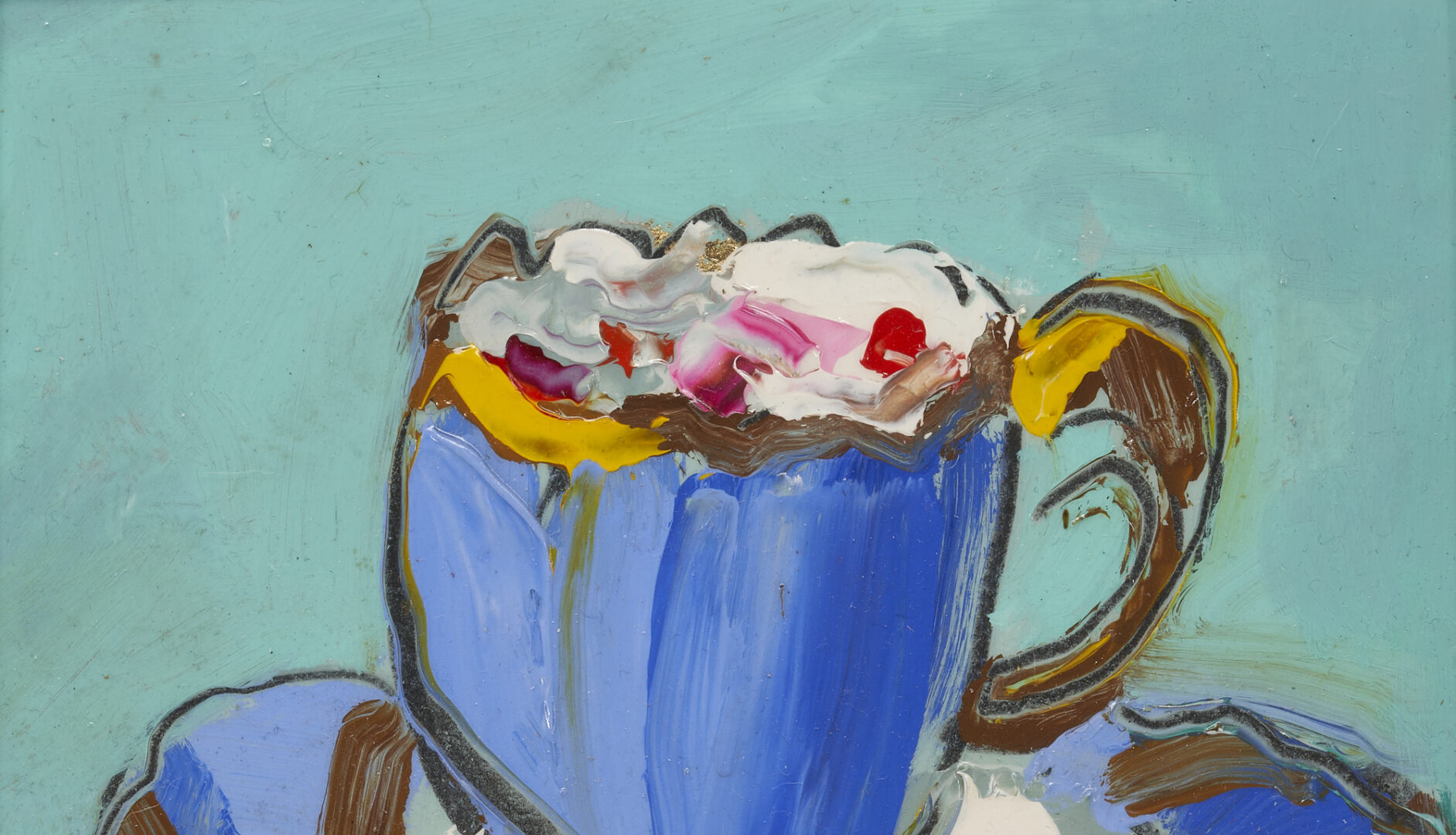 Lot 691: Harold Kraus Oil on Board, Cup and Saucer