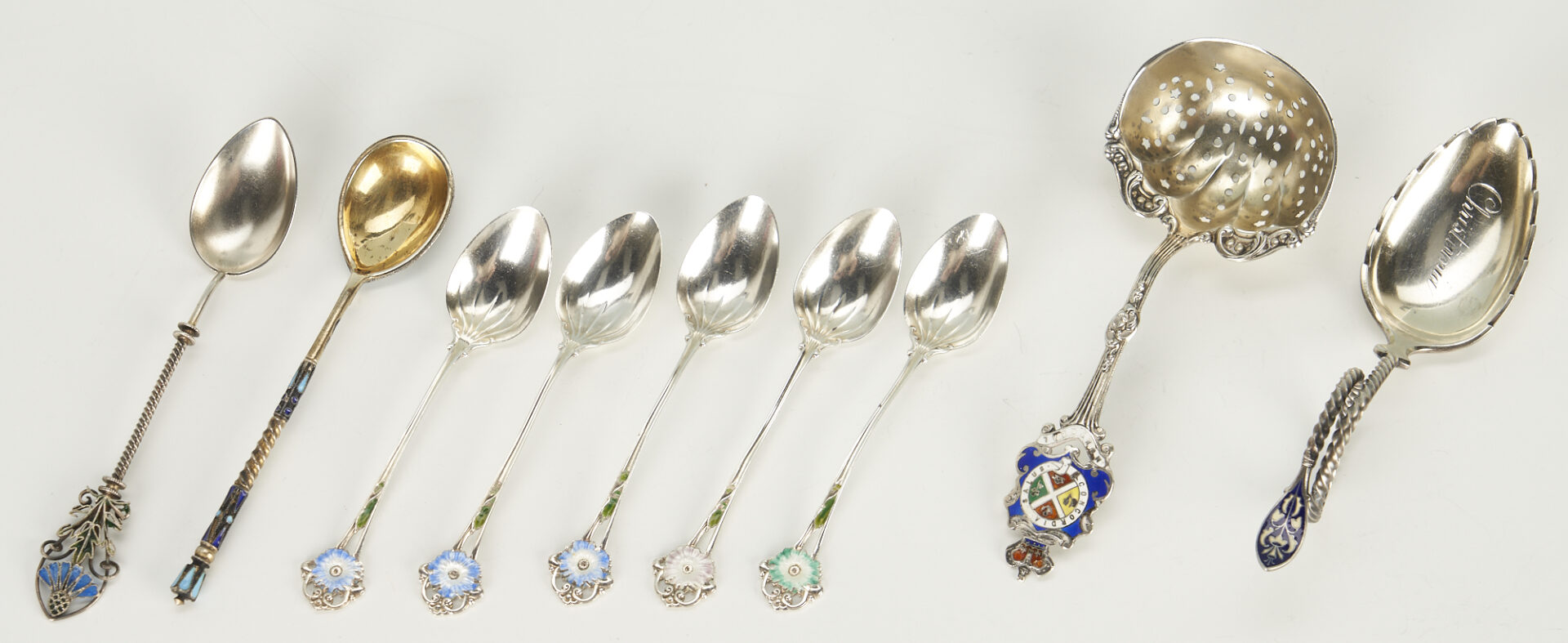 Lot 728: 30 Assorted Enameled Silver & Silver Items, incl. David Anderson