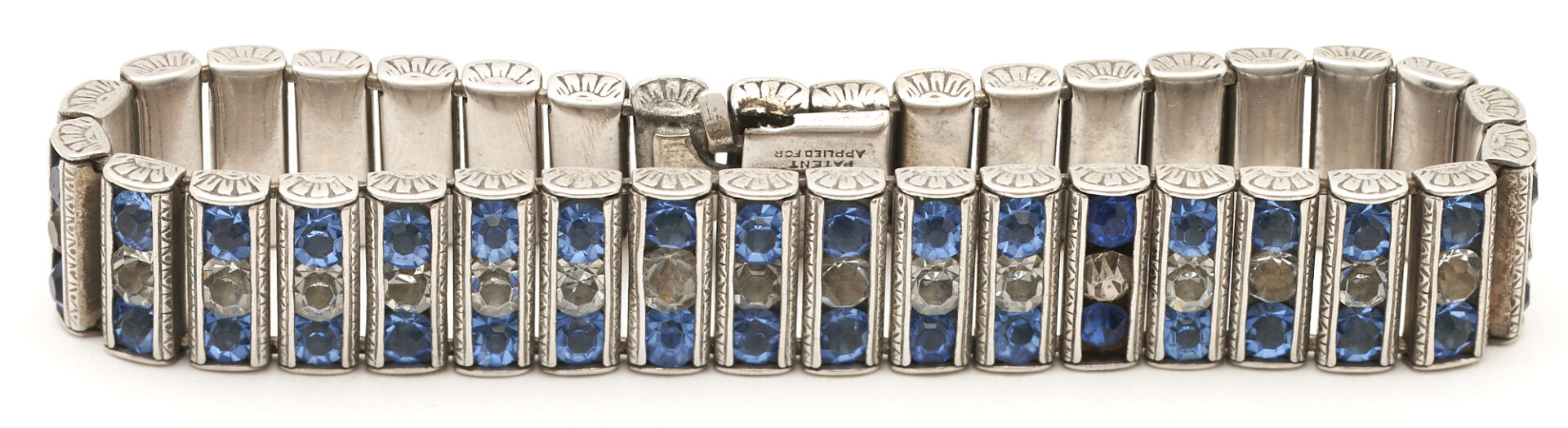 Lot 751: 4 Ladies’ Vintage Jewelry Items: 14K Brooch, Art Deco Bracelet & Earrings