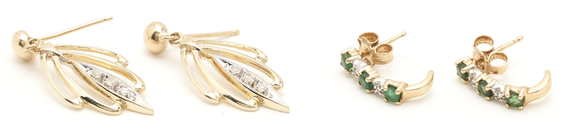 Lot 75: 5 Ladies' Gold & Gemstone Jewelry Items