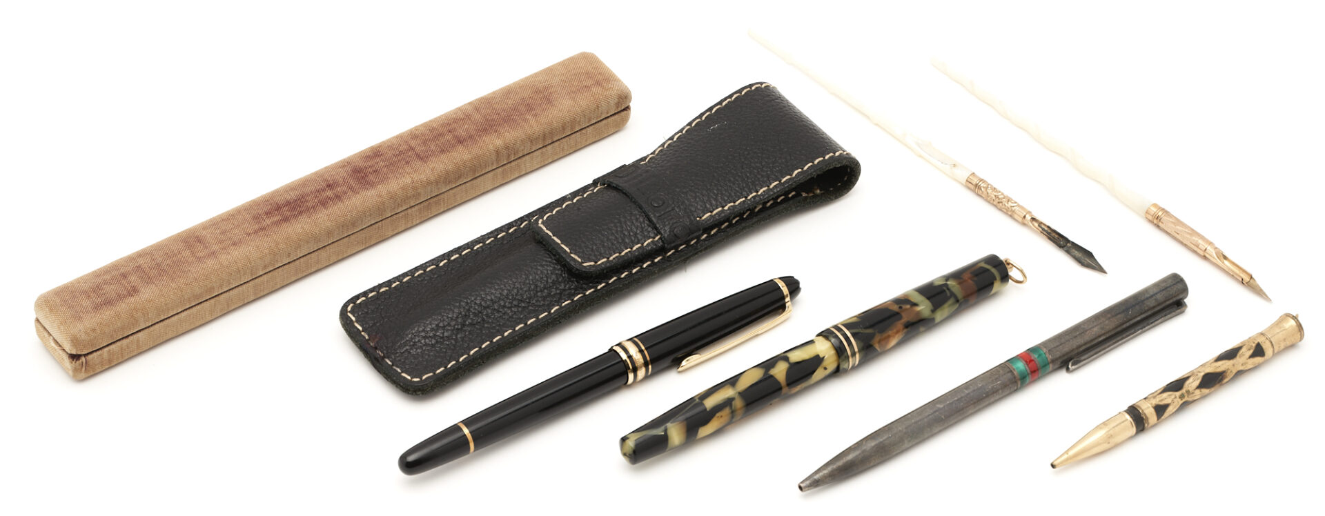 Lot 765: 6 Pens incl. Montblanc, Gucci, Wahl, 2 Mother of Pearl