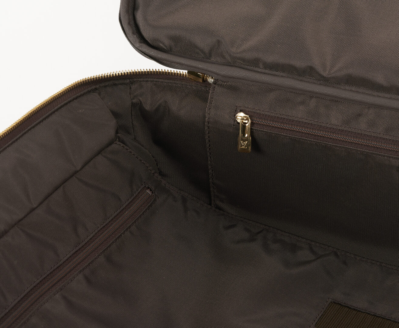 Lot 768: 2 pcs. Louis Vuitton Luggage, Pegase Damier 55 & Damier Ebene Eole Convertible Duffle