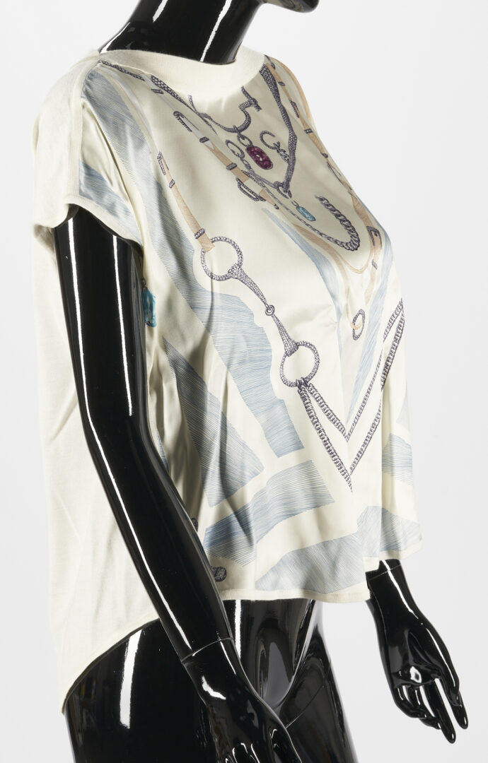 Lot 781: Hermes Top, Knit Dress & Blue Silk Stole, 3 items