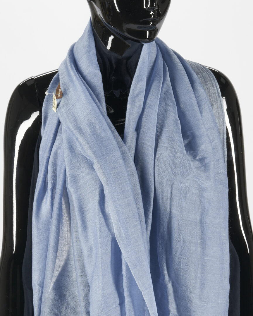 Lot 781: Hermes Top, Knit Dress & Blue Silk Stole, 3 items