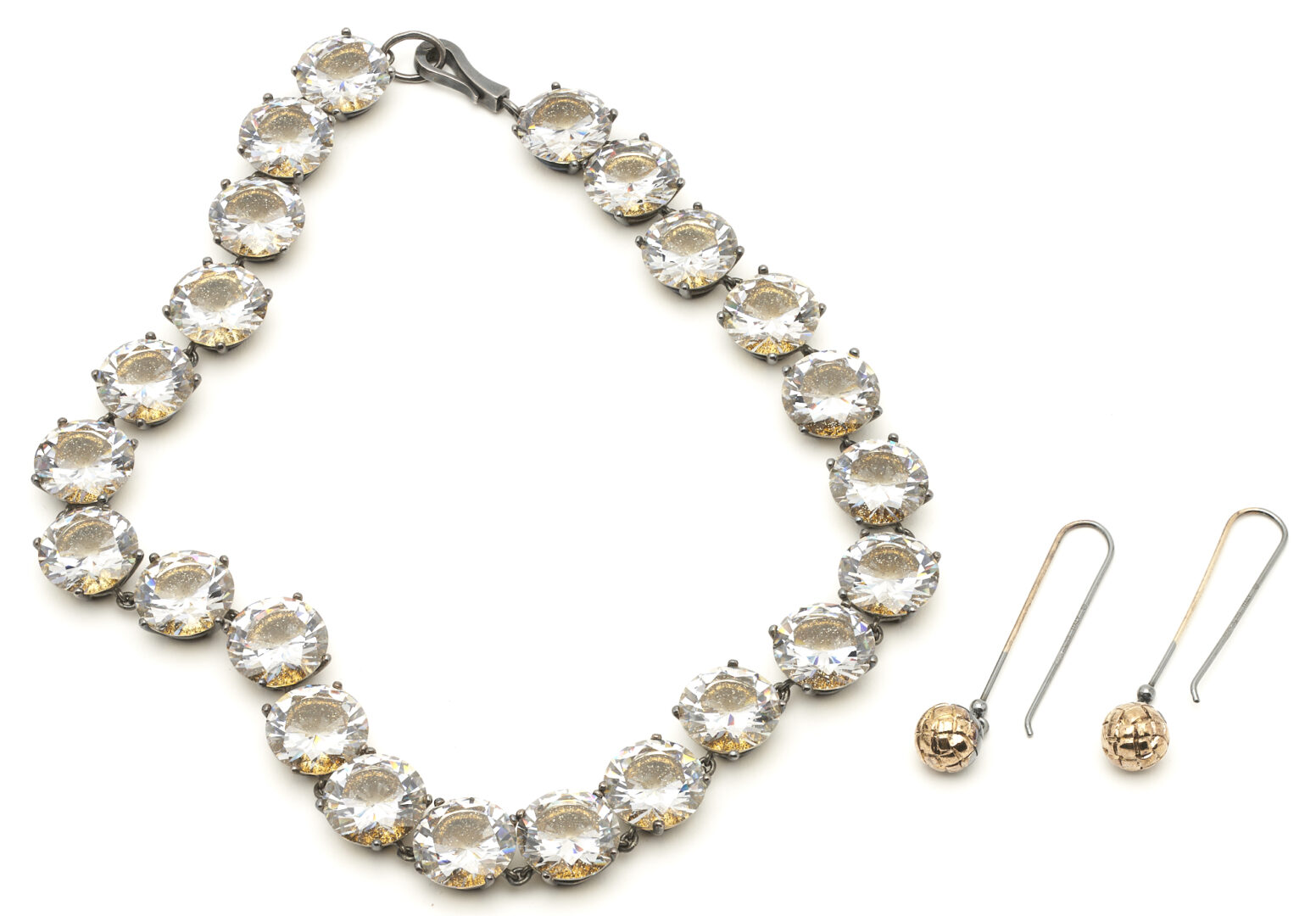 Lot 783: 2 Bottega Veneta Jewelry Items, Necklace & Earrings