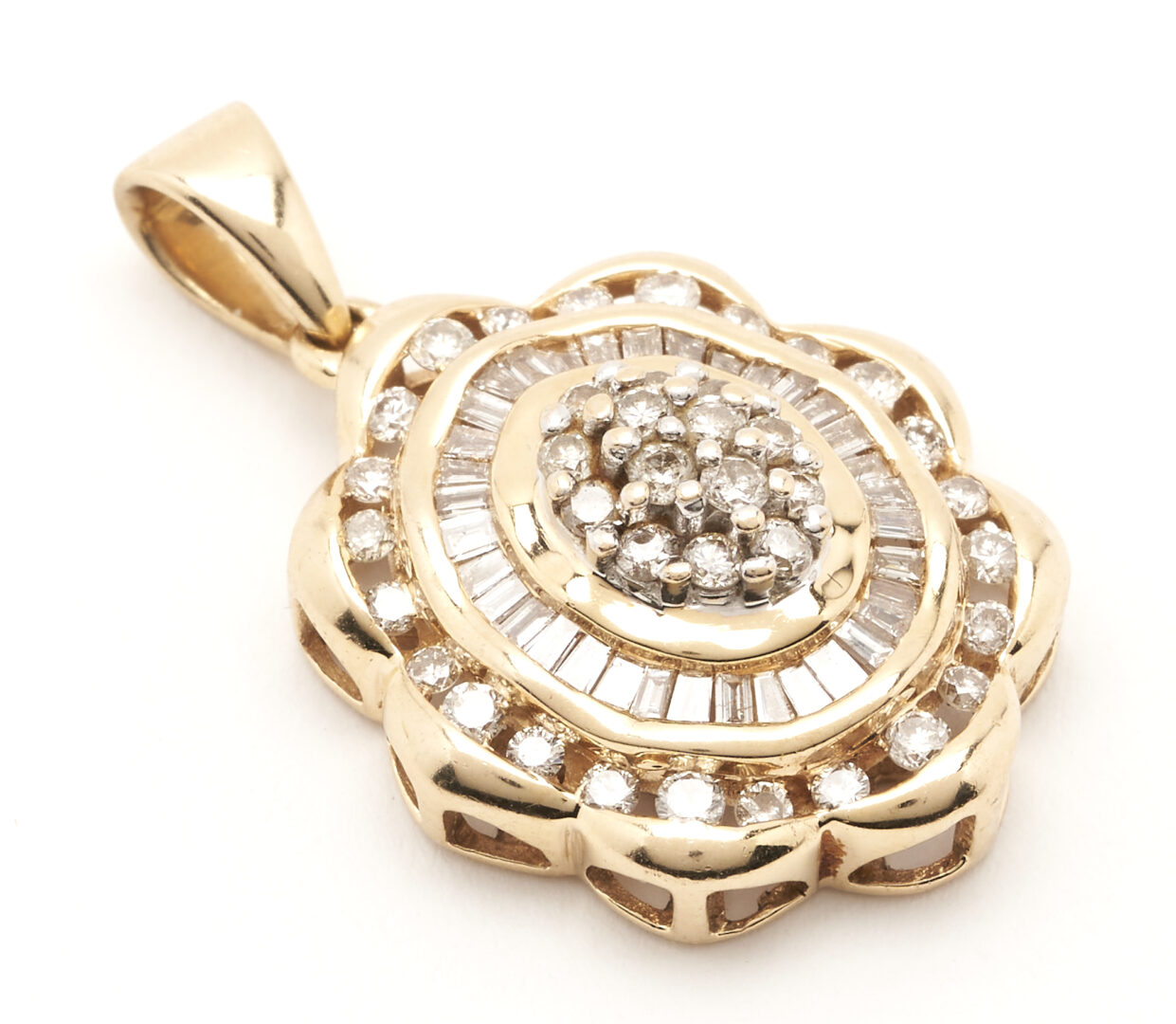 Lot 81: 14k Gold & Diamond Necklace Pendant