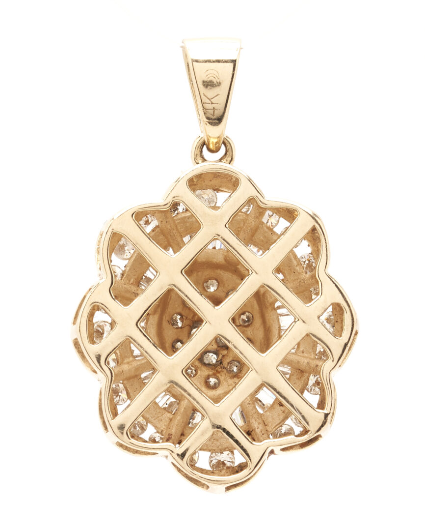 Lot 81: 14k Gold & Diamond Necklace Pendant