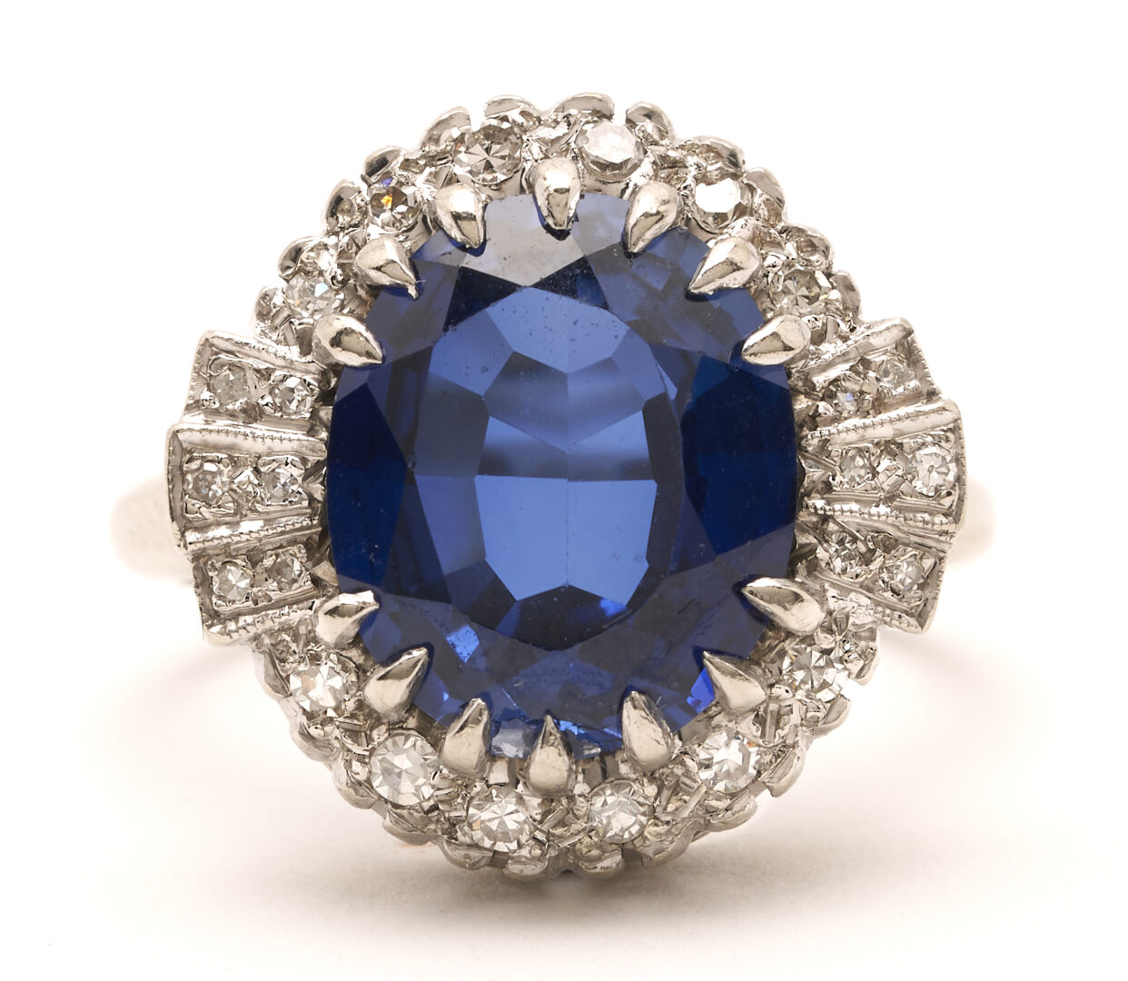 Lot 82: 14K Sapphire & Diamond Ring