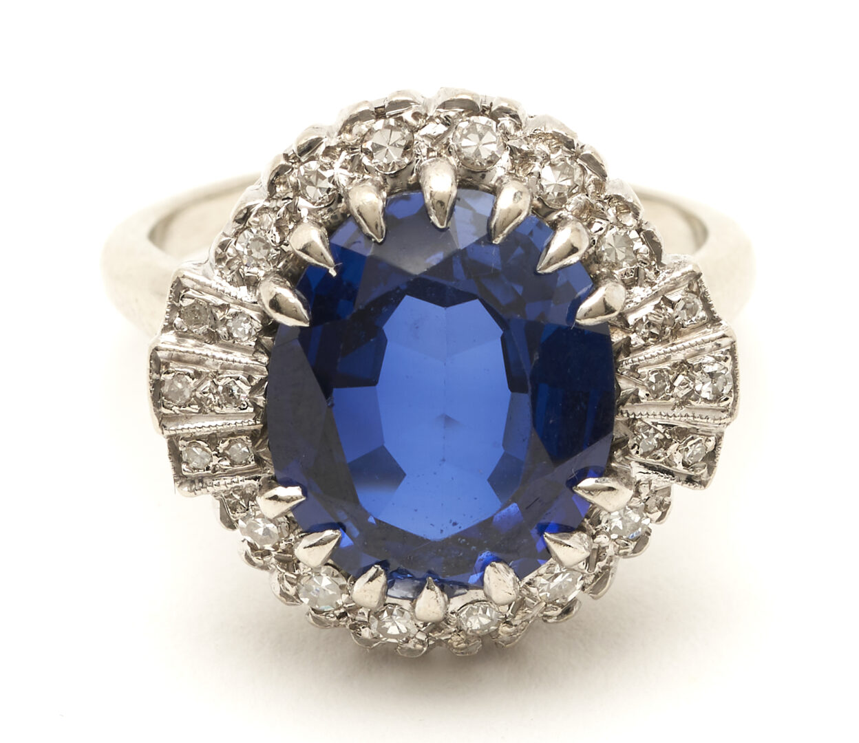 Lot 82: 14K Sapphire & Diamond Ring