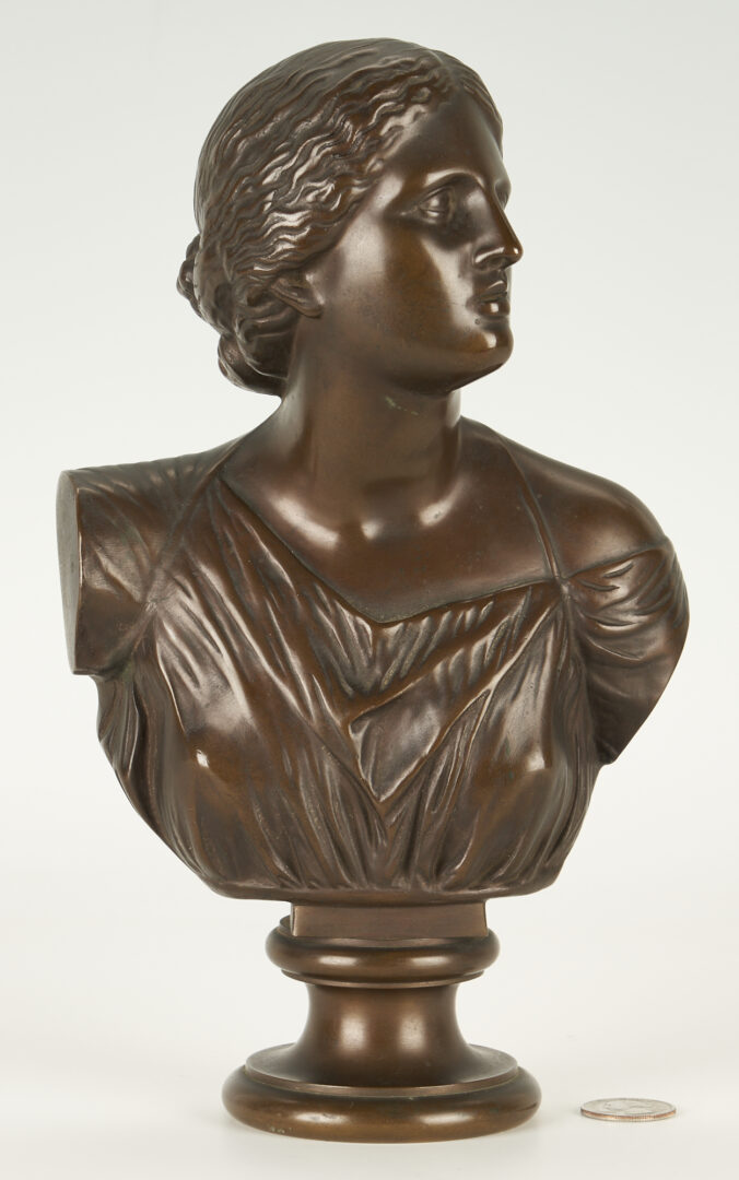 Lot 8: Small Bronze Female Bust after A. Collas, Barbedienne