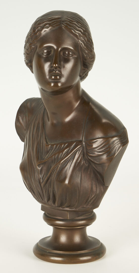 Lot 8: Small Bronze Female Bust after A. Collas, Barbedienne