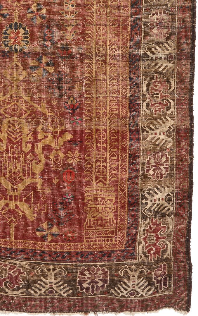 Lot 1003: Antique Baluch Tribal Prayer Rug, Archaic Eagle Border