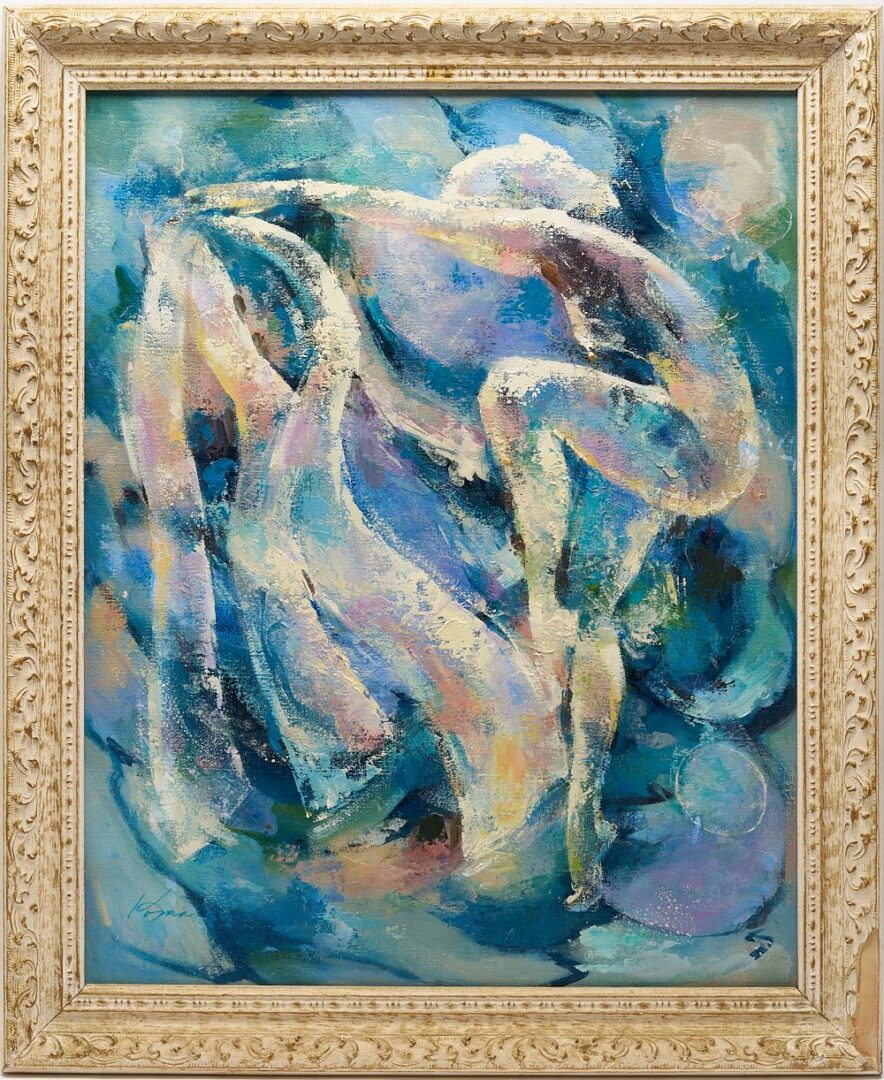 Lot 1025: Helen Komar O/C Modernist Painting, Dancer