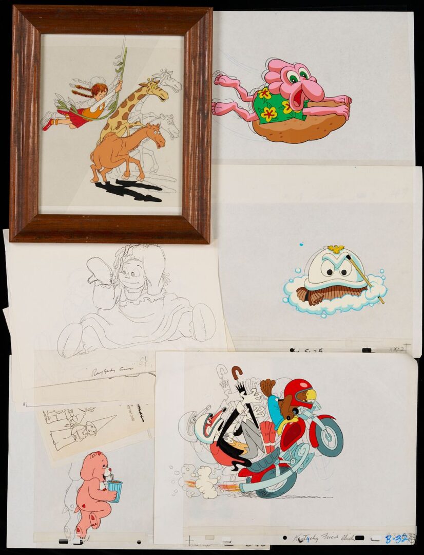 Lot 1026: Helen Komar Animation Art Archive, 10 items