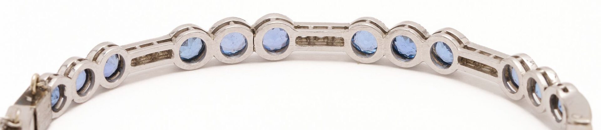 Lot 1035: Platinum, Sapphire, & Diamond Bracelet