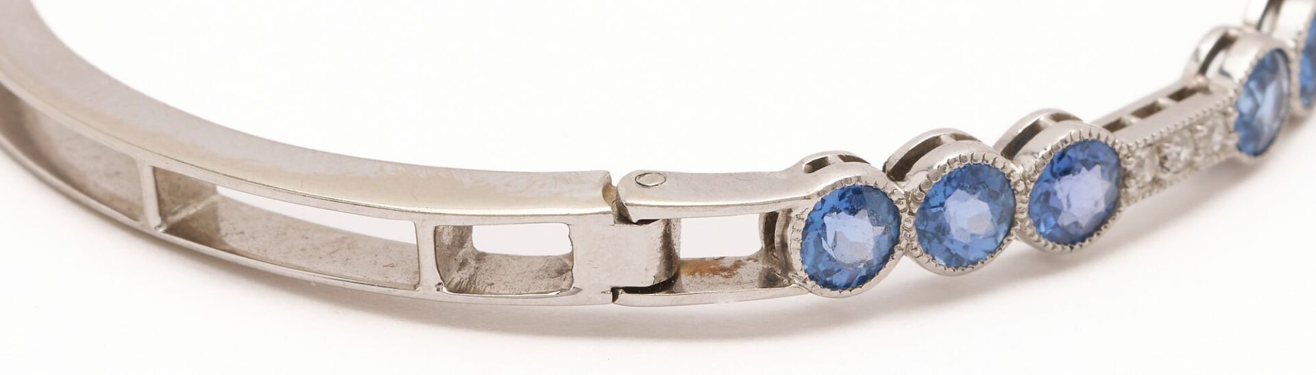 Lot 1035: Platinum, Sapphire, & Diamond Bracelet