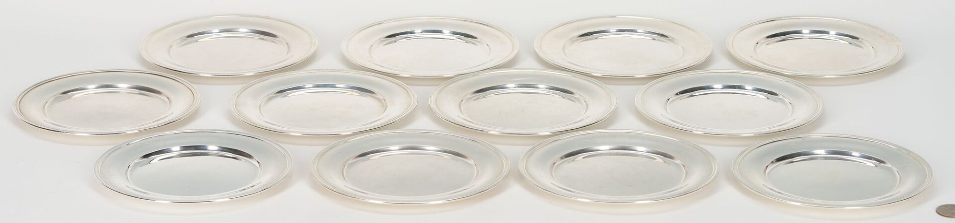 Lot 1063: 12 S. Kirk & Son Sterling Bread Plates