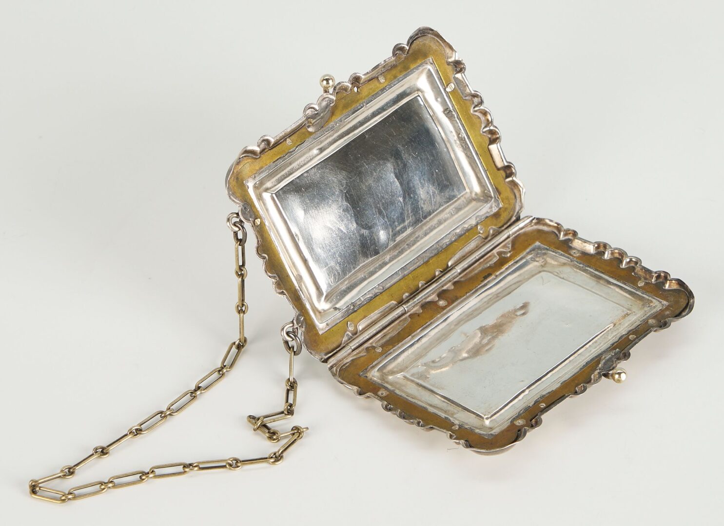 Lot 1074: Silver Leaf & Heart Dishes, Caster, & Card Case