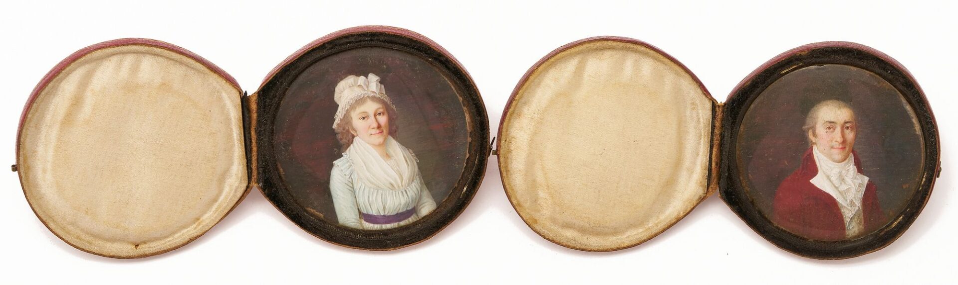 Lot 123: Pr. Companion French 18th Century Portrait Miniatures