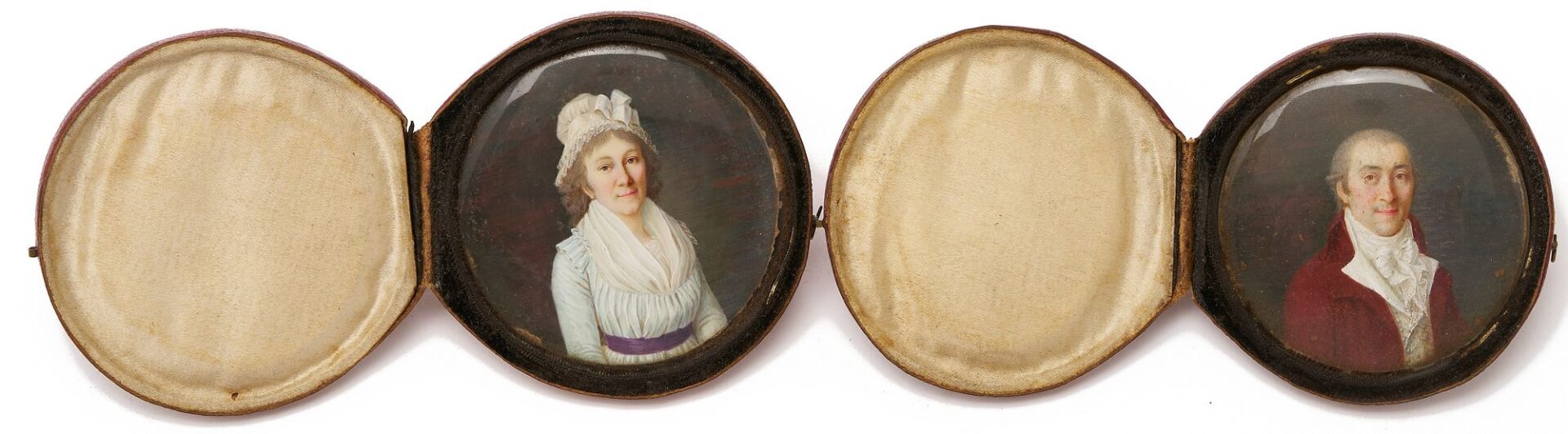 Lot 123: Pr. Companion French 18th Century Portrait Miniatures