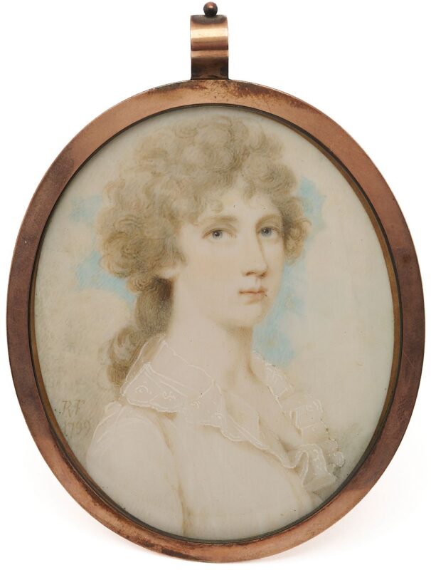Lot 126: Documented Robert Field Miniature Portrait of Henrietta Marie Hemsley Earle