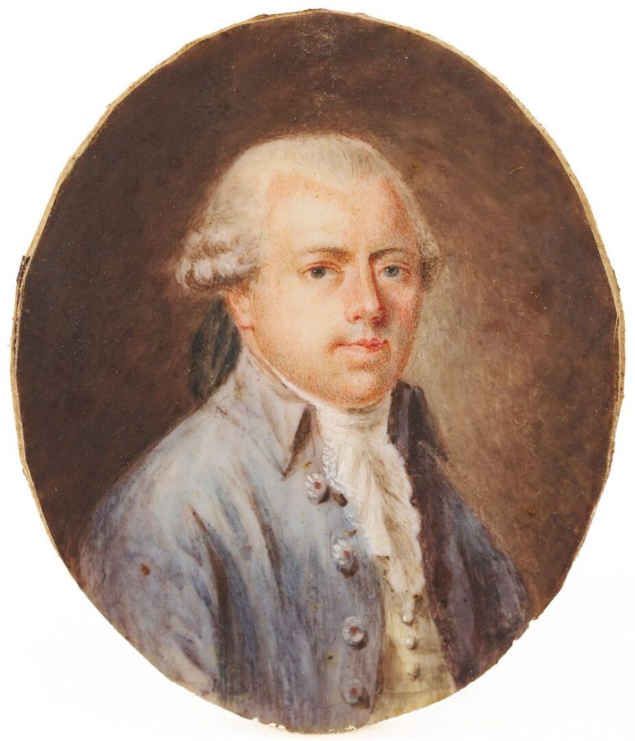 Lot 128: 18th Century Miniature Portrait of a Gentleman