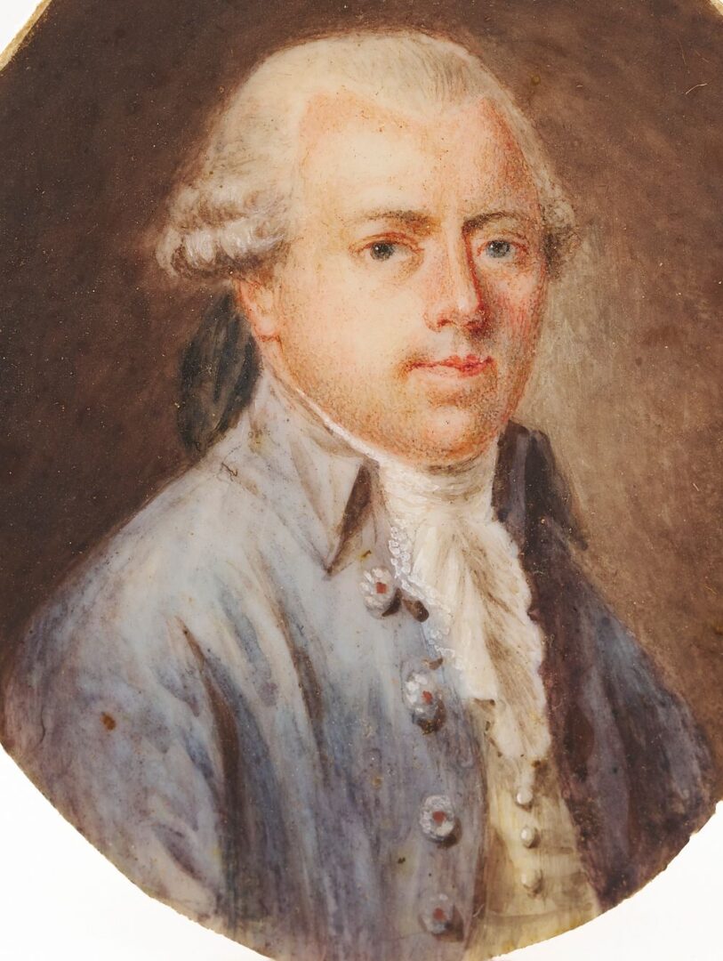 Lot 128: 18th Century Miniature Portrait of a Gentleman