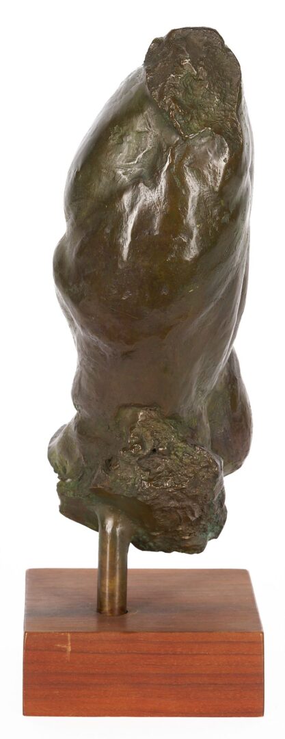 Lot 144: Gary M. Wiseman Bronze Sculpture, Male Torso