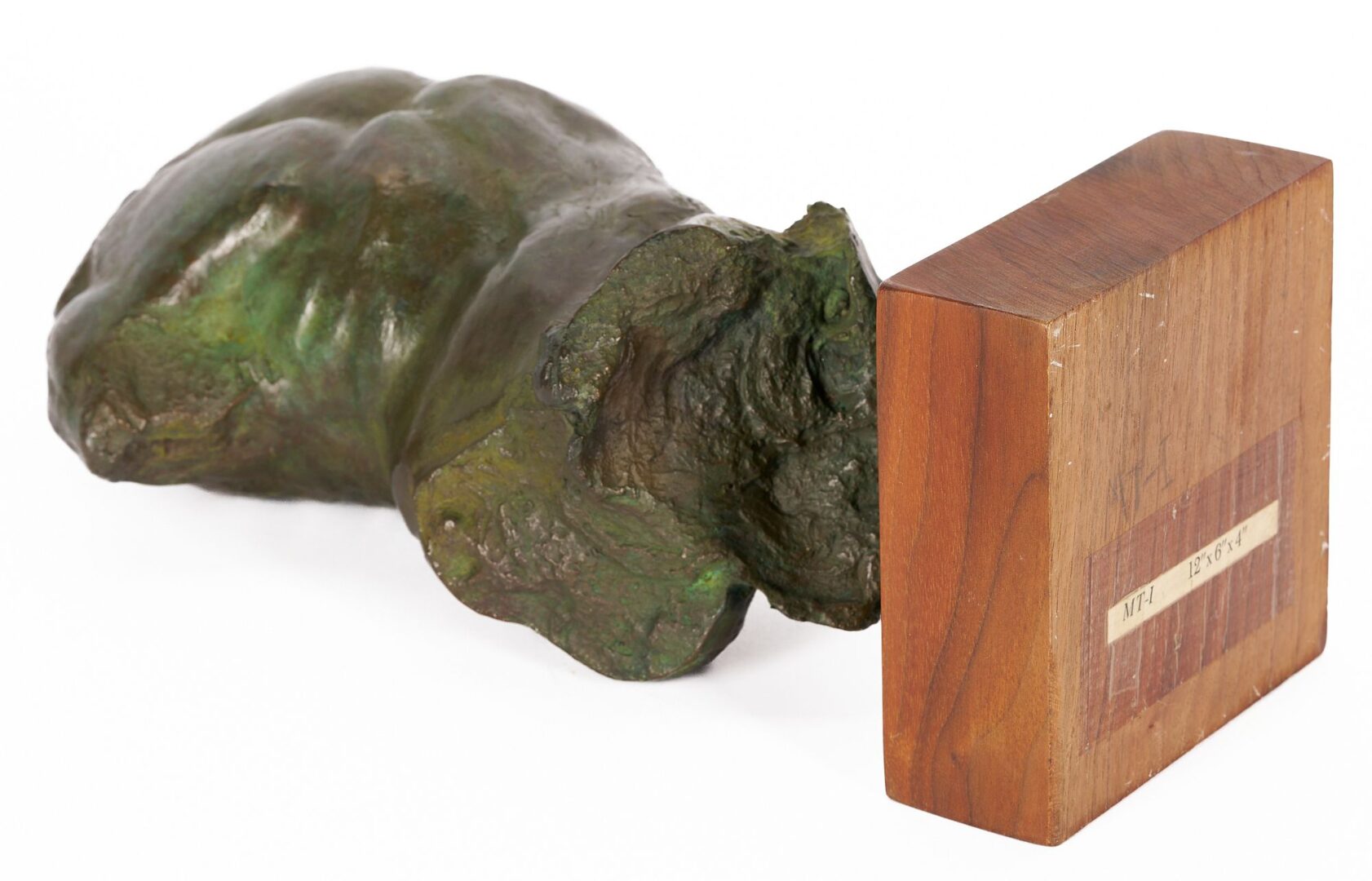 Lot 144: Gary M. Wiseman Bronze Sculpture, Male Torso