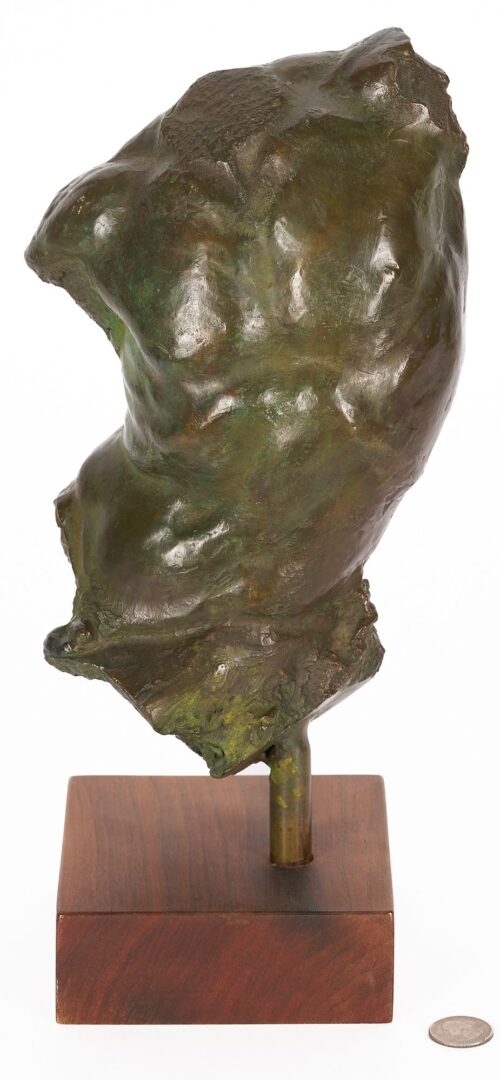 Lot 144: Gary M. Wiseman Bronze Sculpture, Male Torso