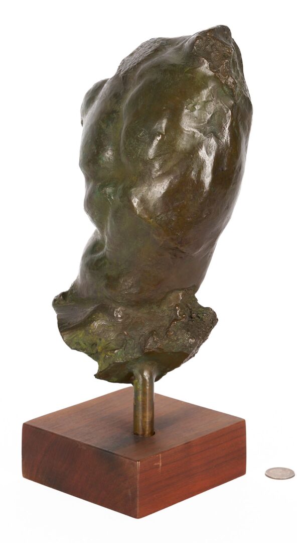 Lot 144: Gary M. Wiseman Bronze Sculpture, Male Torso