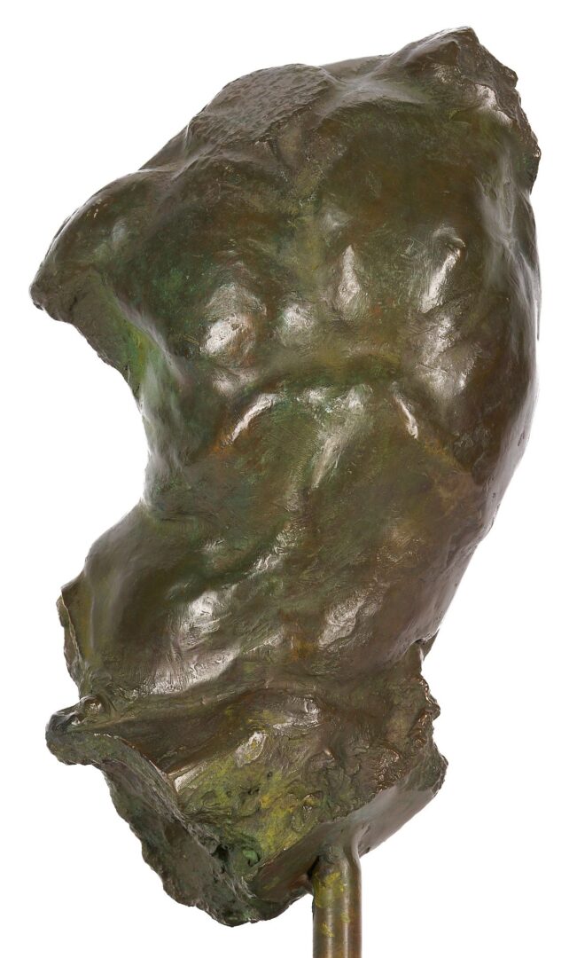 Lot 144: Gary M. Wiseman Bronze Sculpture, Male Torso